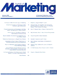 Journal cover for Journal of Marketing